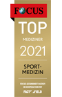 Focus Ärzteliste Top-Mediziner Sportmedizin Siegel 2021